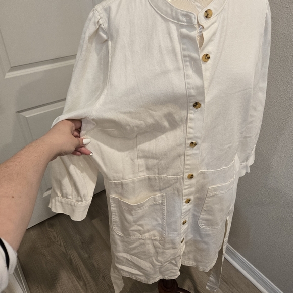 Who What Wear Puff Sleeve Cotton Denim Dress Size XXL - Picture 4 of 10